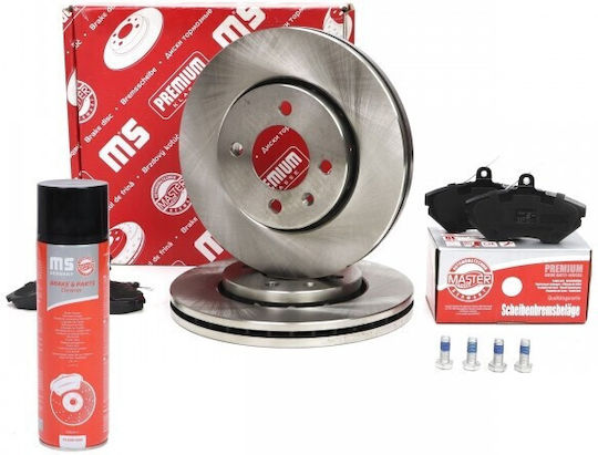 Master-Sport Auto Bremsbeläge & Bremsscheiben Set Vorderseite Volkswagen Lupo Polo