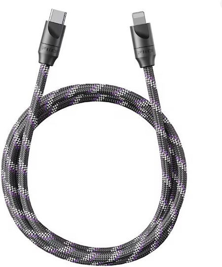 Fiio Convertor USB-C / Lightning masculin la Lightning feminin Argintiu