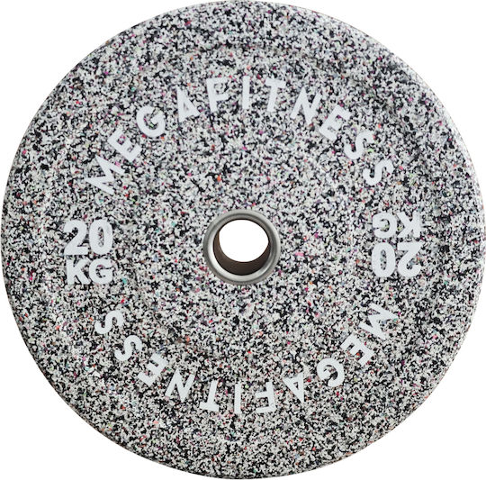 MegaFitness Hi Temp Bumper Olympic Type Rubber Plate 1 x 20kg Φ50mm