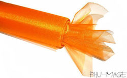 Organza Decorative 48 Cm 1 Roll Orange
