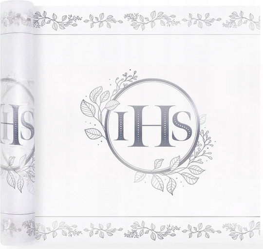 Organza Communion Table Runner Silver Ihs Eucalyptus Holy Communion 5m