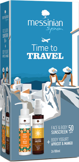 Messinian Spa Time to Travel Σετ με Αντηλιακό Προσώπου & Σώματος SPF50 2τμχ