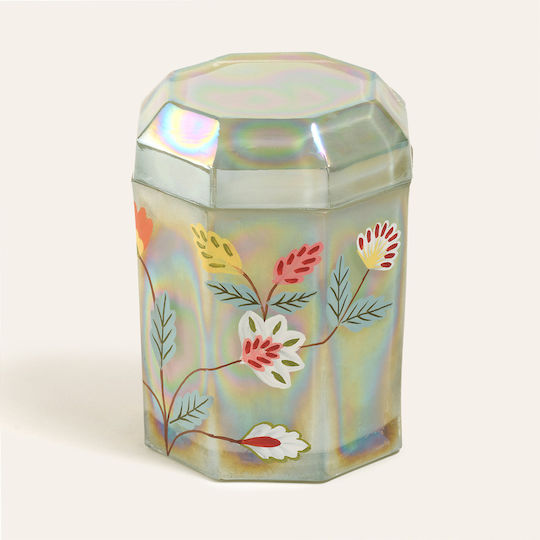 Stewehome Obiect Decorativ Manual Pictat Capac Sticlă Verde 10x10 Cm