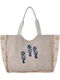 Ble Resort Collection Fabric Beige Beach Bag