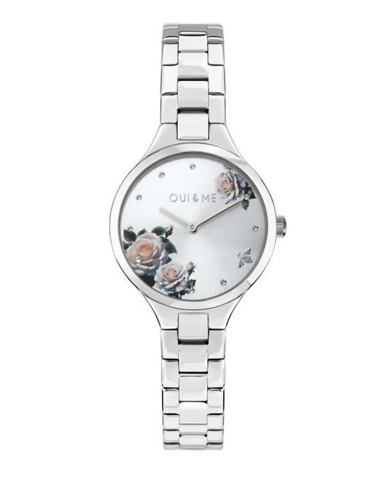 Oui & Me Women's Watch 30mm Battery with Silver Stainless Steel Bracelet