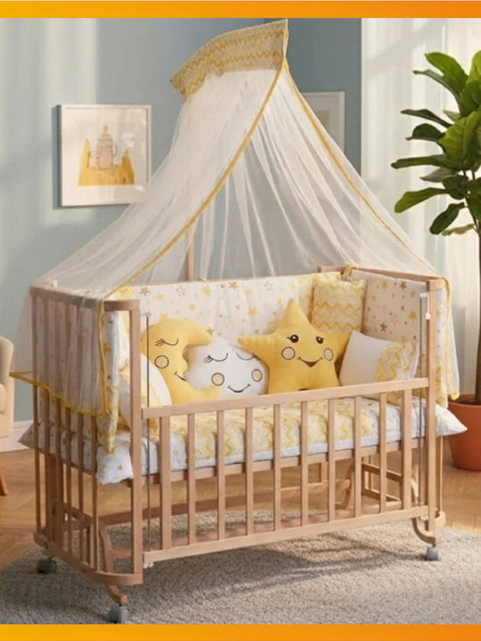 SteweHome Baby Crib Brown With Mattress x