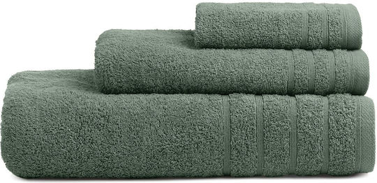Adam Home Σετ Πετσέτες Μπάνιου 3τμχ Green Βάρους 500gr/m²