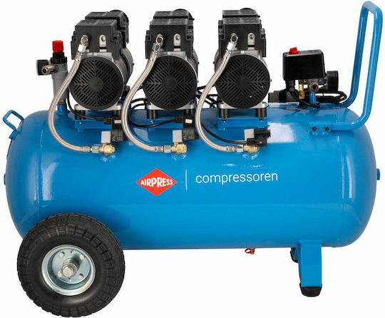 Airpress Компресор за въздух 60dB с Мощност 3hp и Автокомпресор 90lt