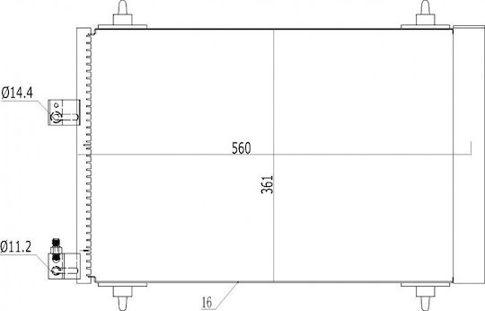 Hart Radiator Air Condition Auto pentru Citroen C5
