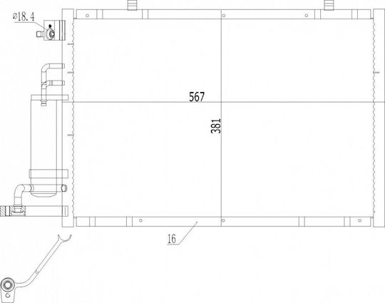 Hart Radiator Air Condition Auto pentru Ford Fiesta