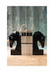 Stewehome Cubic Bookend Horse Shape Set 2 Pieces Concrete Black One Size