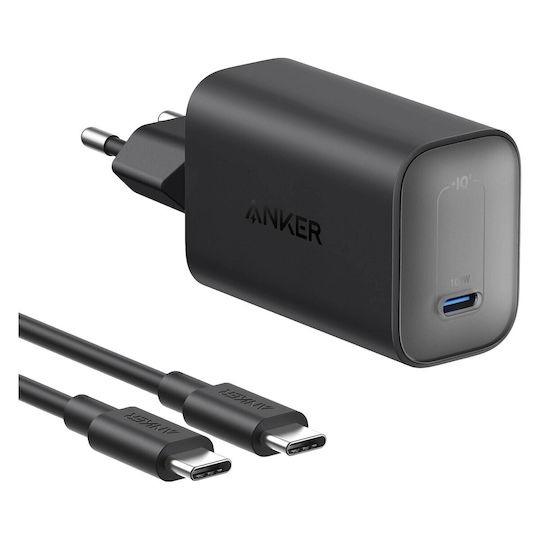 Anker Φορτιστής Χωρίς Καλώδιο με Θύρα USB-C και Καλώδιο USB-C 100W Μαύρος (Nano)
