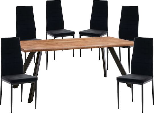 ArteLibre Esszimmermöbel-Set Mit 6 Stücken 180x90cm