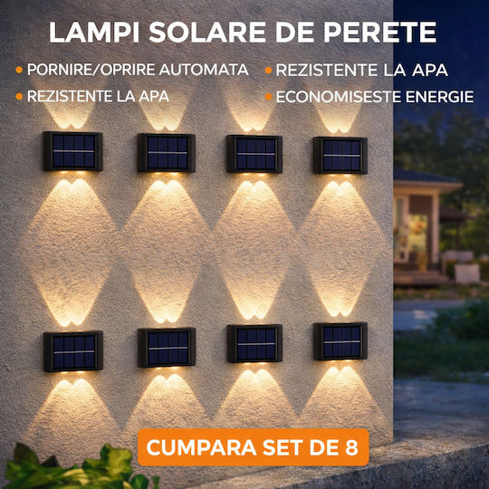Smart Set 8 Wall Mounted Solar Lights 100W 100lm with Motion Sensor