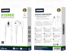 Jellico Ep2a Earbuds Handsfree Ακουστικά με Βύσμα Lightning Λευκό