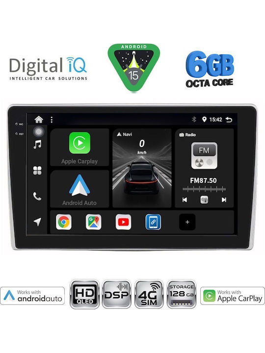 Digital IQ Car Audio System for Alfa Romeo Mito 2008-2018 Bluetooth USB WiFi GPS Apple CarPlay Android Auto with 9" Touch Screen