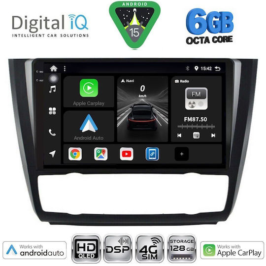 Digital IQ Ηχοσύστημα Αυτοκινήτου για BMW Σειρά 1 2004-2013 με Clima (Bluetooth/USB/WiFi/GPS/Apple-Carplay/Android-Auto) με Οθόνη Αφής 9"