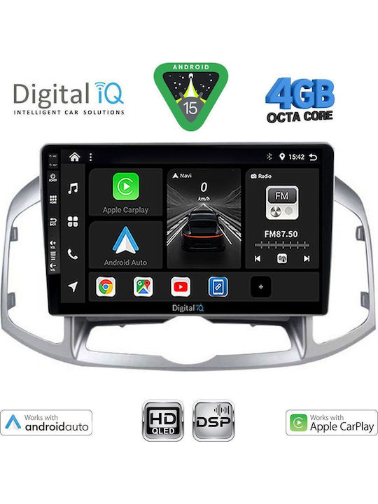 Digital IQ Car Audio System for Chevrolet Captiva 2012-2018 Bluetooth USB WiFi GPS Apple CarPlay Android Auto with 10" Touch Screen