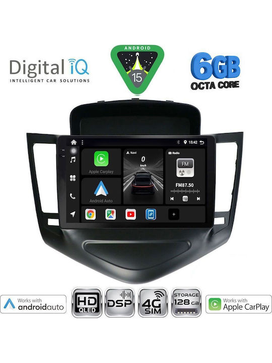 Digital IQ Car Audio System for Chevrolet Cruze 2008-2012 with Clima (Bluetooth/USB/WiFi/GPS/Apple CarPlay/Android Auto) with 9" Touch Screen