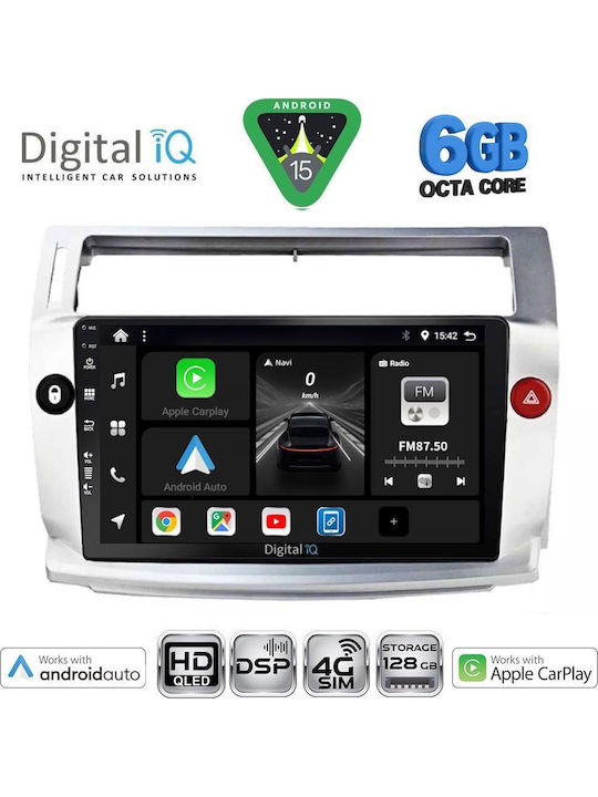 Digital IQ Car Audio System for Citroen C4 2004-2011 (Bluetooth/USB/WiFi/GPS/Apple CarPlay/Android Auto) with 9" Touch Screen