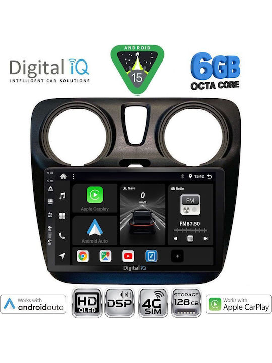 Digital IQ Car Audio System for Dacia Dokker 2012-2022 (Bluetooth/USB/WiFi/GPS/Apple CarPlay/Android Auto) with 9" Touch Screen