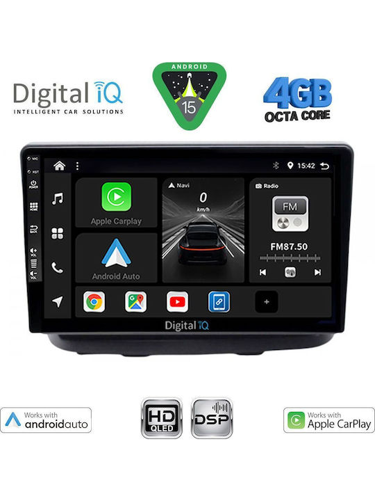 Digital IQ Car Audio System for Fiat Doblo 2002-2009 Bluetooth USB WiFi GPS Apple CarPlay Android Auto with 10" Touch Screen