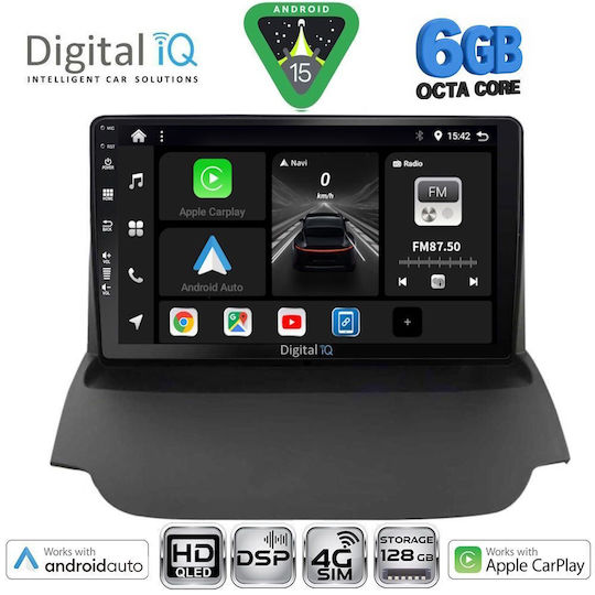 Digital IQ Ηχοσύστημα Αυτοκινήτου για Ford EcoSport 2012-2018 (Bluetooth/USB/WiFi/GPS/Apple-Carplay/Android-Auto) με Οθόνη Αφής 9"