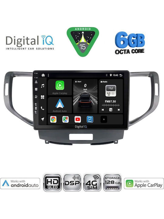 Digital IQ Car Audio System for Honda Accord 2008-2013 (Bluetooth/USB/WiFi/GPS/Apple CarPlay/Android Auto) with 9" Touch Screen