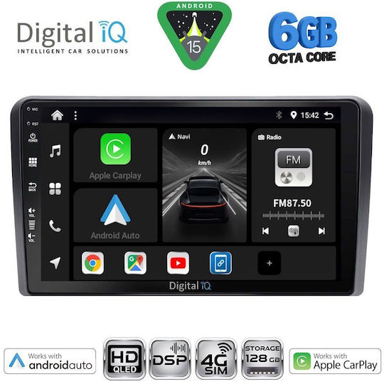 Digital IQ Ηχοσύστημα Αυτοκινήτου για Ford Tourneo / Courier (Bluetooth/USB/WiFi/GPS/Apple-Carplay/Android-Auto) με Οθόνη Αφής 9"