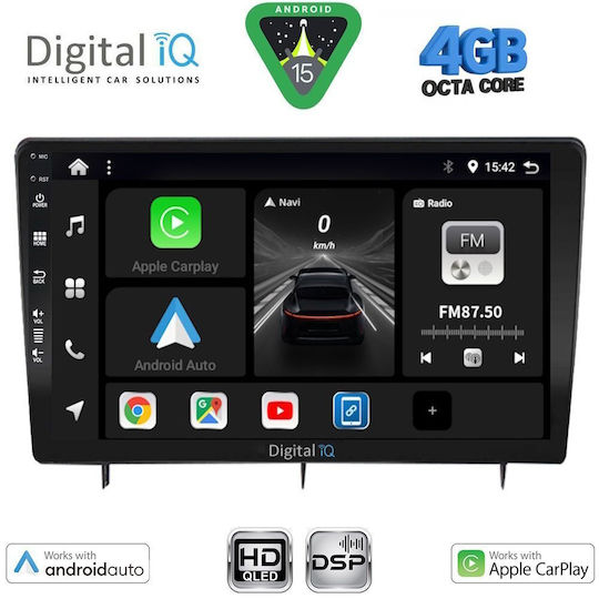 Digital IQ Auto-Audiosystem für Honda Civic 2022-2026 Bluetooth USB Eingebautes Wi-Fi GPS Apple CarPlay Android Auto mit 10 Zoll Touchscreen