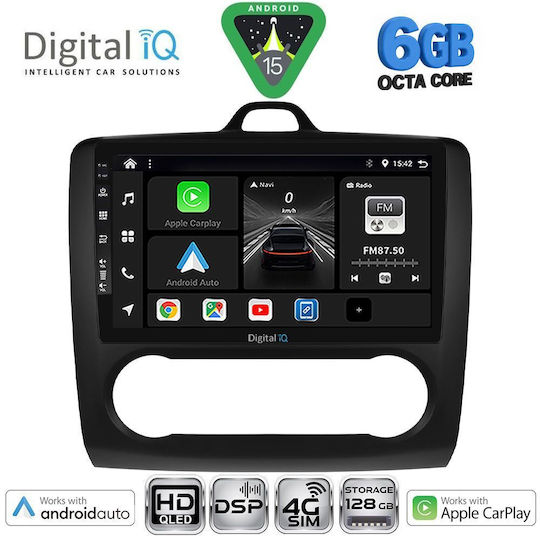 Digital IQ Car Audio System for Ford Focus 2005-2012 with Clima (Bluetooth/USB/WiFi/GPS/Apple CarPlay/Android Auto) with 9" Touch Screen