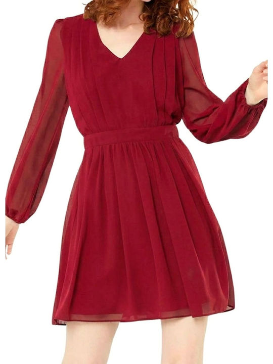 Naf Naf Madane Women's Red Flared Dress M