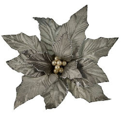 Weihnachtskranz Dekoratives Stoffblume Baum Silber Weihnachtskranz Dekoratives Stoffblume Baum Silber