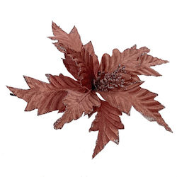Coronita De Craciun Decorativă Floare Din Țesătură Pentru Copac Portocalie