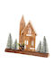 Weihnachtliche Dekofigur Haus Weiß 40x33x5cm