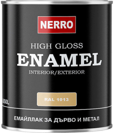 Емайлов Цвят За Дърво И Метал Ral 1013 Бежов 0.650 Л Нerro