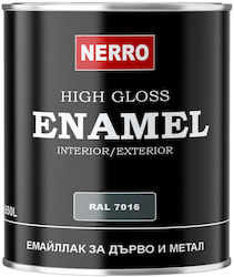 Vopsea Email Lemn Metal Ral 7016 Antracit 0.650 L Nerro