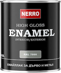 Vopsea Email Lemn Metal Ral 7000 Gri 0.650 L Nerro