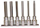 Set of Long Hexagonal Sockets Square Handle 1/2 Teng Tools M1211 M1211