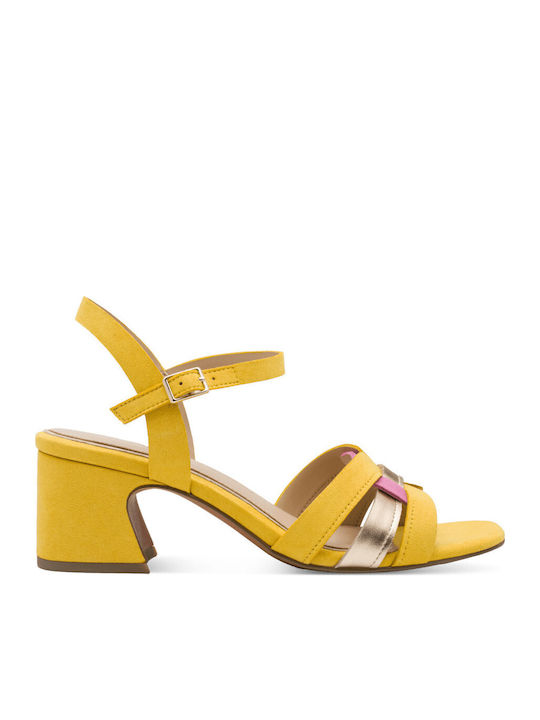 Marco Tozzi Damen Sandalen Gelbe