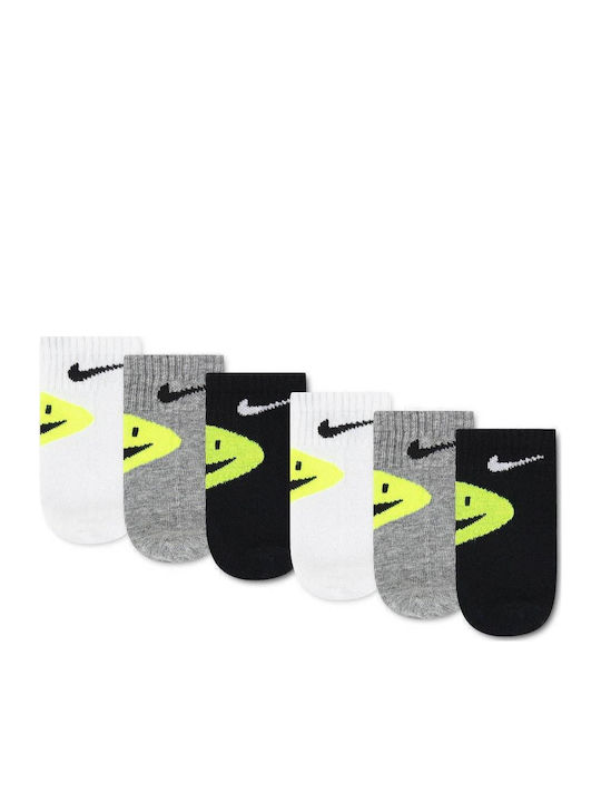 Nike Kids' Ankle Socks Smiley White 6 Pairs