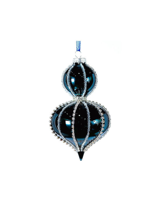 Weihnachtsbaumschmuck Träne Blau 16cm