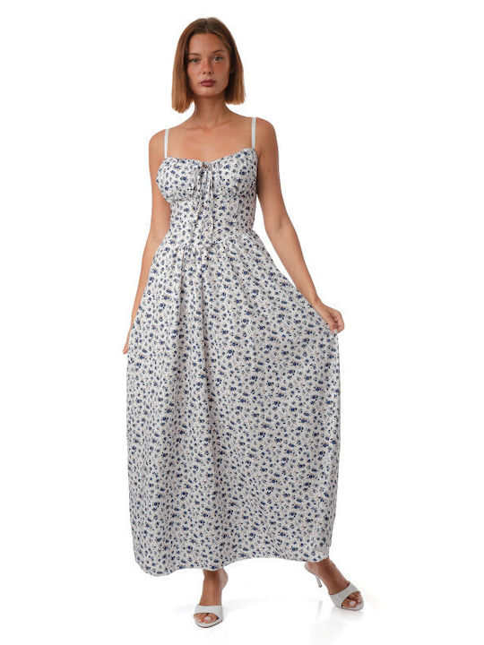 Silia D Sommer Midi Damenkleid Weiß