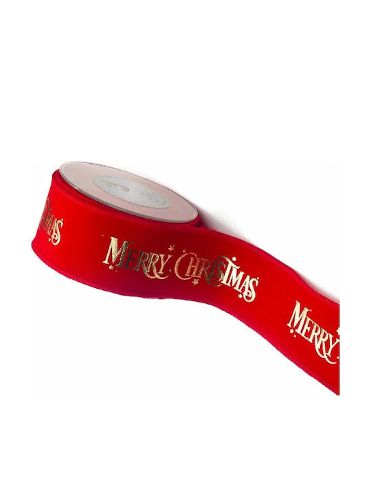 Christmas Ribbon Merry Red 900x6cm