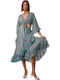 Set with Maxi Skirt Green