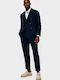 Men's Suit with Slim Fit Navy Blue