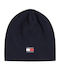 Unisex Beanie Strickmütze in Marineblau