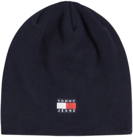 Unisex Beanie Strickmütze in Marineblau