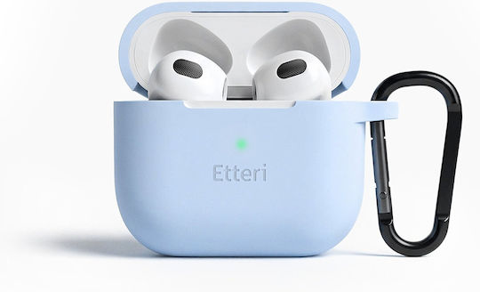 Etteri Калъф от силикон с кука в светлосин цвят за Apple AirPods 3