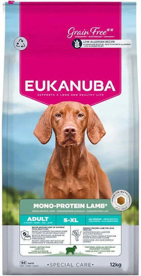 Eukanuba Care 12kg Dry Dog Food for Adult Dogs with Lamb
